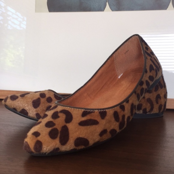 GAP Shoes - Gap Ponyhair Cheetah Print Pointed Toe Ballet Flat